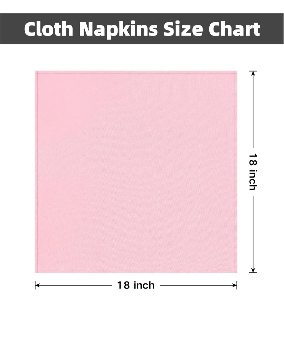 Cloth Dinner Napkins- Set of 6 Pink
