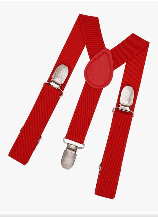 Youth Size Suspenders- Red