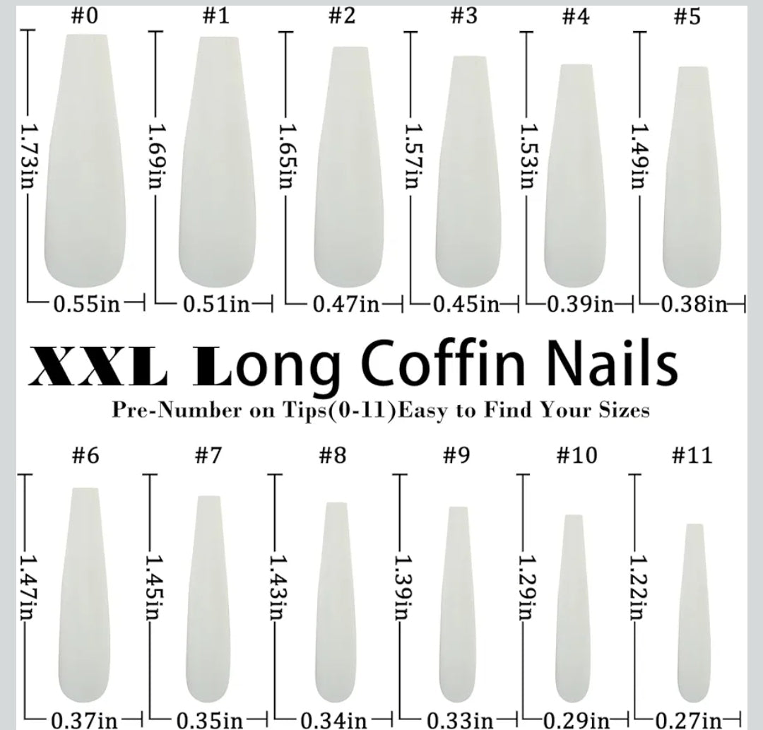 Coffin Nails-White- 600 count