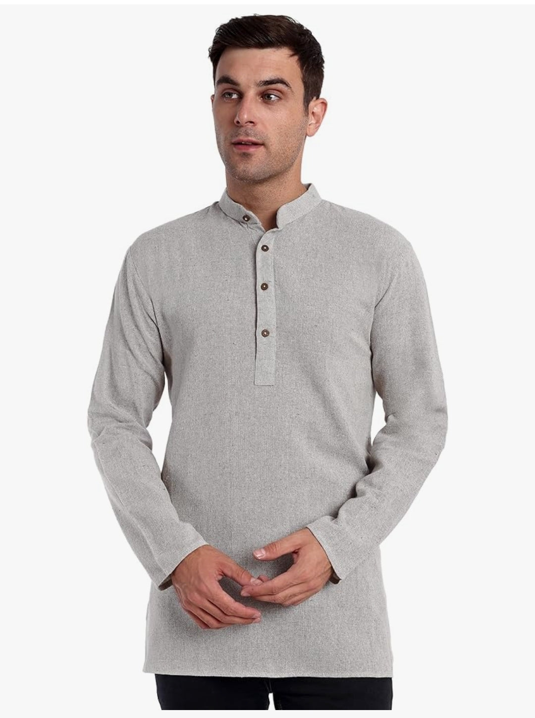 Men's Handloom Cotton Kurta Henley