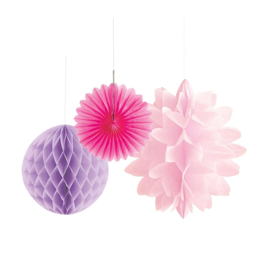 Tissue Paper Decorations- Set of 3