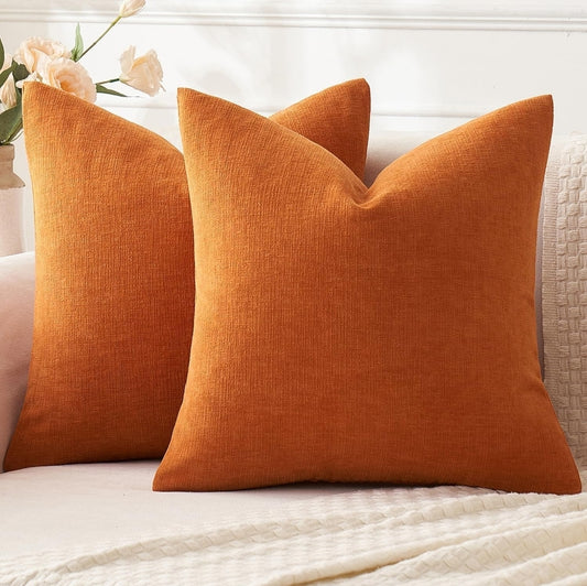 Throw Pillow Covers- 20x20 Orange