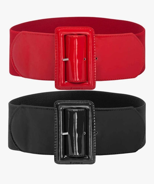 Women's Stretchy Belts- Set of 2